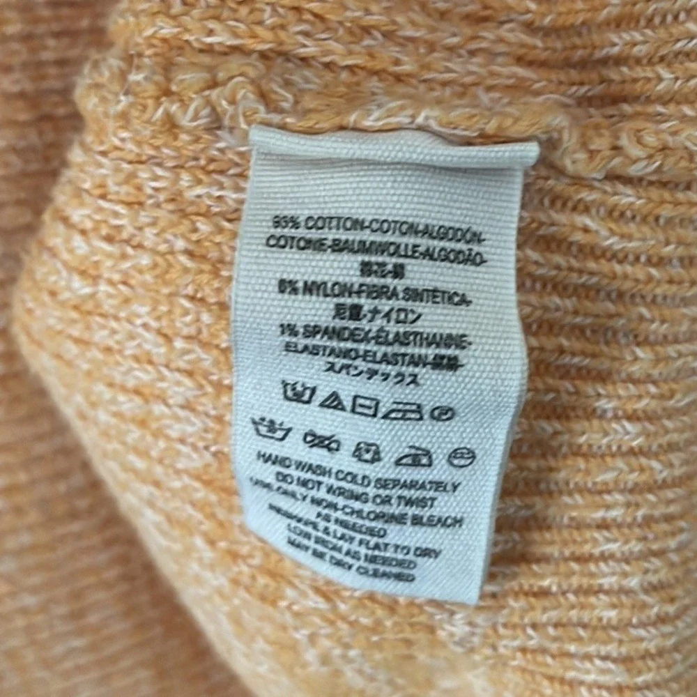 Free People Women's Orange Zest Too Good Ribbed‎ Pullover Sweater Size M
